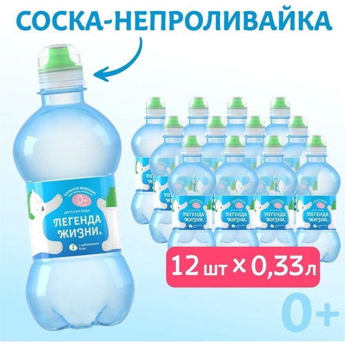 Вода детская питьевая с крышкой-непроливайкой 0,33л.-12шт. детская питьевая вода агуша