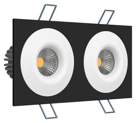 Встраиваемый LED светильник LH07S-R SQ2 Black-White