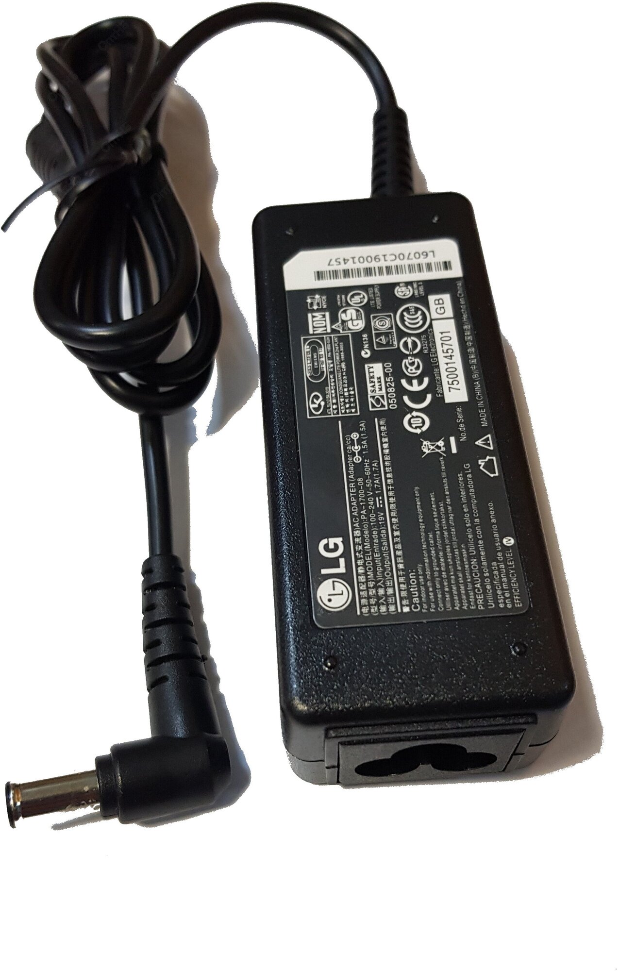 Блок питания для монитора LCD 6.5x4.4мм 19V 1.7A 33W без сетевого кабеля (LG brand)