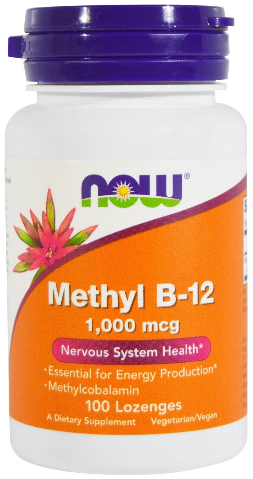 Метил B-12 Нау Фудс (Methyl B-12) Now Foods 1000 мкг 100 пастилок