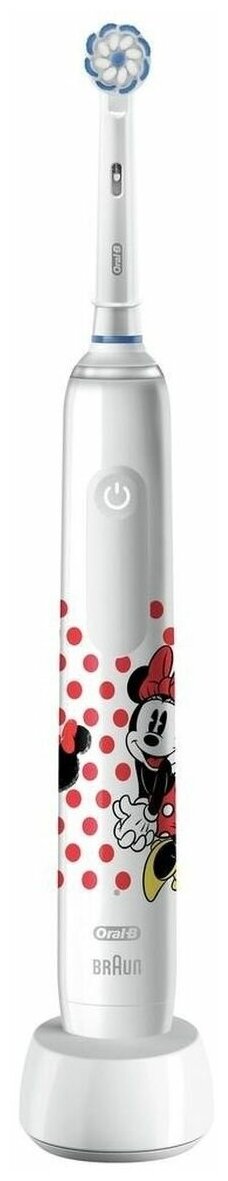 Детская электрическая зубная щетка Oral-B Pro 3 Junior Sensi Minnie Mouse D505.523.2K - фото №1