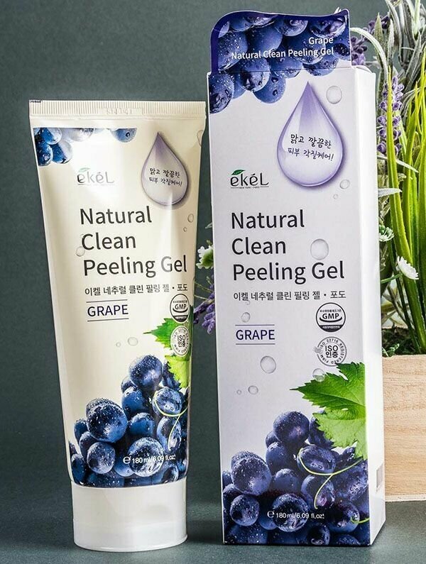 Ekel Пилинг-скатка Natural Clean Peeling Gel Grape с экстрактом винограда, 100 мл - фотография № 13