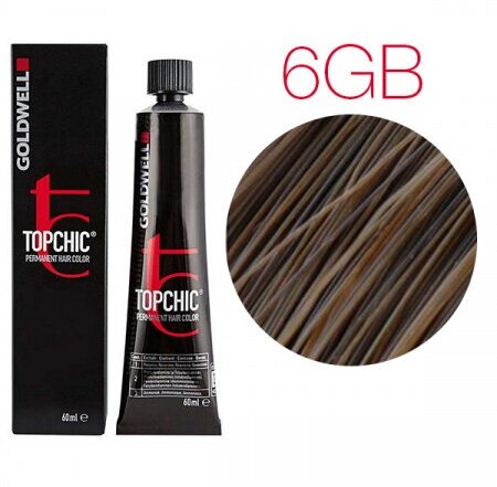 Goldwell Topchic стойкая крем-краска для волос, 6GB средний золотисто-коричневый блондин