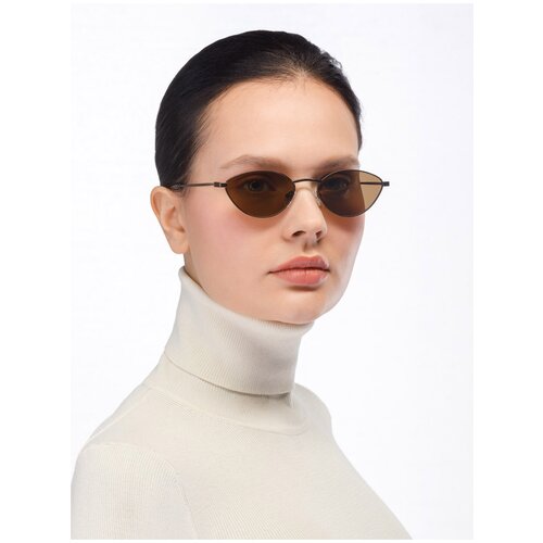 фото Солнцезащитные очки eleganzza, овальные, оправа: металл, поляризационные, с защитой от уф, для женщин, коричневый