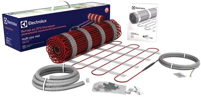 Комплект «Теплый пол с терморегулятором» (мат) двухжил. 150Вт/кв.м 150Вт 0.5кв.м 75Вт ECO Mat EEM 2-150-0.5 Electrolux НС-1145965