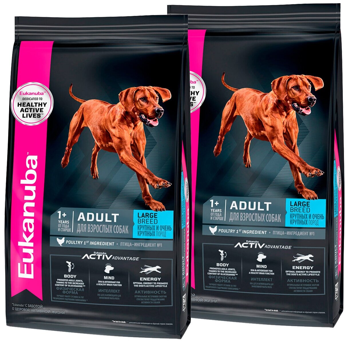 EUKANUBA ADULT LARGE BREED для взрослых собак крупных пород (3 + 3 кг)