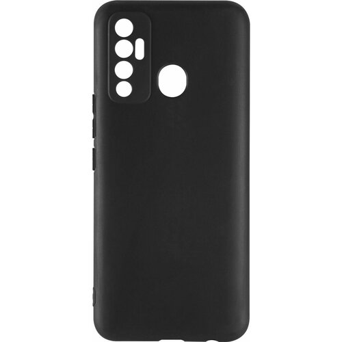 Защитный чехол накладка для смартфона Tecno Spark 7p силиконовый черный силиконовый чехол на tecno spark 7 техно спарк 7 silky touch premium желтый