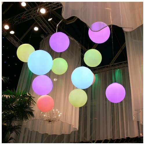 Подвесной светильник шар 30 см с разноцветным свечением