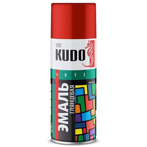 Аэрозольная алкидная краска Kudo KU-10186, 520 мл, RAL 7026, глубоко-серая краска аэрозольная kudo глубоко серая 520 мл ral 7026 kudo ku 10186 цена за 1 шт