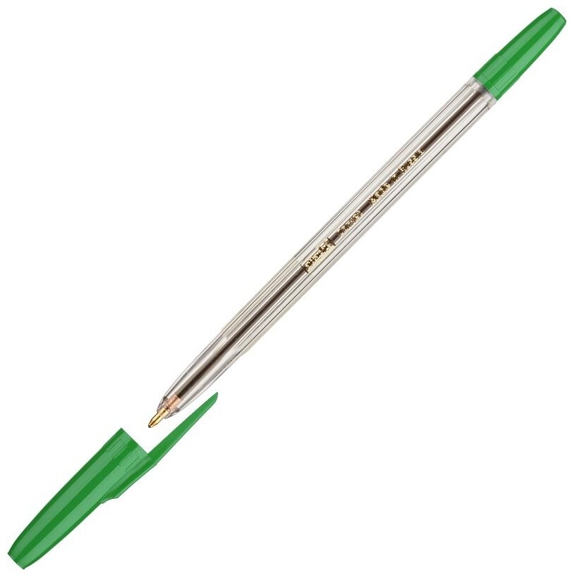 Ручка шариковая Attache Corvet, зеленая, 0,7 мм