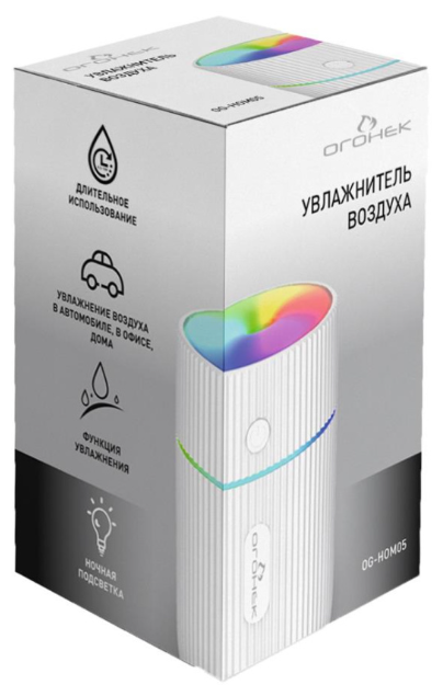 Портативный увлажнитель воздуха Огонек 5, с питанием от USB, черный, для дома, автомобиля - фотография № 4