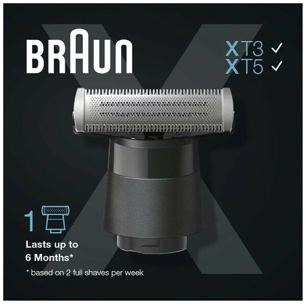 Насадка для стрижки бороды для электрического триммера Braun OneTool XT10 BLK, 4D-лезвие, 1 штука, черный