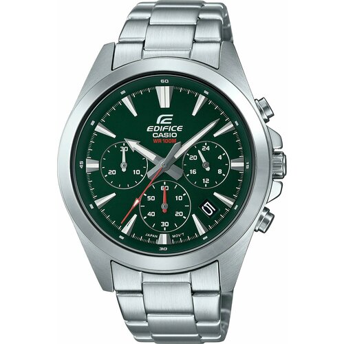 наручные часы casio edifice efv 630d 3a серебряный зеленый Наручные часы CASIO Edifice EFV-630D-3A, зеленый, серебряный