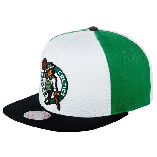 фото Бейсболка с прямым козырьком mitchell ness 6hsssh21298-bcewhbk boston celtics nba, размер one