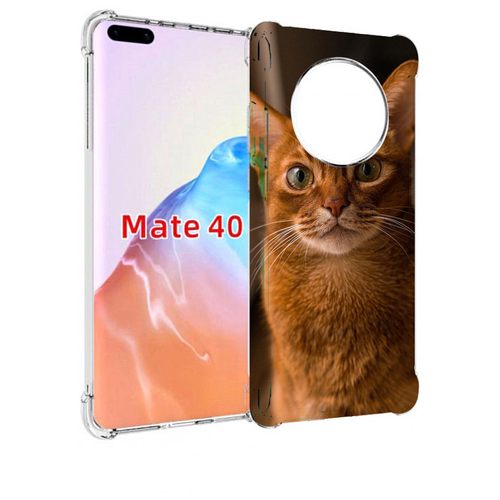 Чехол MyPads порода кошки абисинская для Huawei Mate 40 / Mate 40E задняя-панель-накладка-бампер
