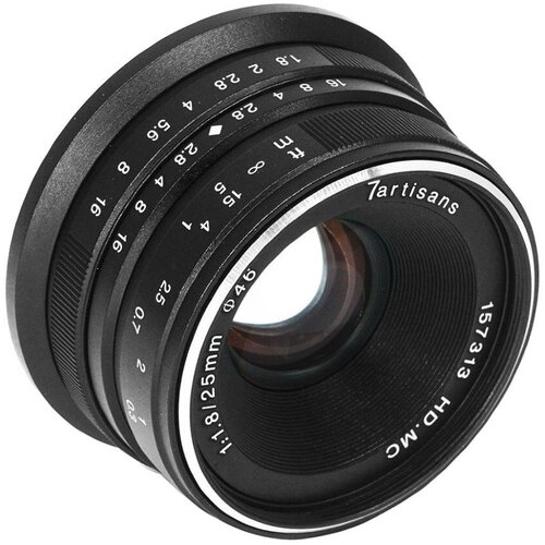 Объектив 7Artisans 25mm F18 Sony E Mount Чёрный 886000₽