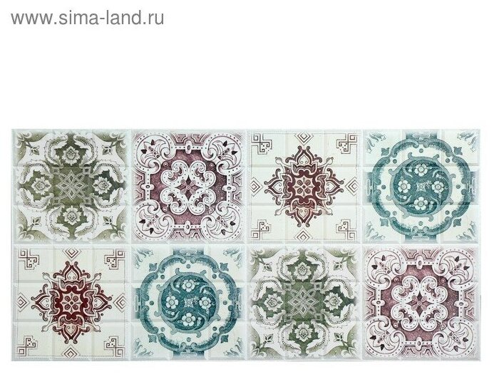 фото Панель ПВХ Гранёный квадрат Кавказ 960х480 мм