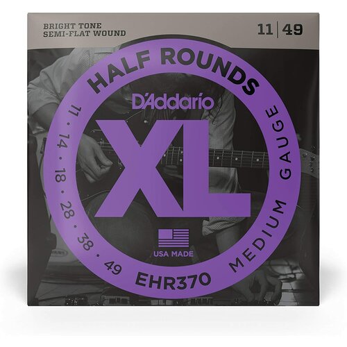 EHR370 Half Round Комплект струн для электрогитары, Medium, 11-49, D'Addario