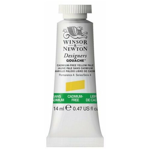 Гуашь W&N, 14 мл, Cadmium Free, цвет YELLOW PALE