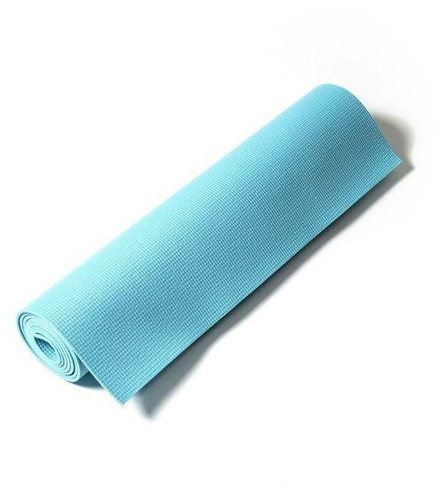 Тренировочный коврик (мат) для фитнеса тонкий Love голубой RAMT-11024BLL (1 кг, Reebok, 4 мм, 670, 50, 50, Голубой)
