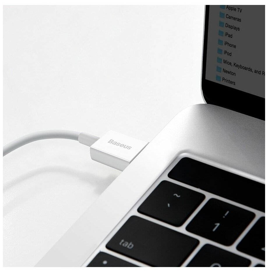 Кабель интерфейсный Baseus USB to Type-C 66W силиконовый 1m black - фото №6