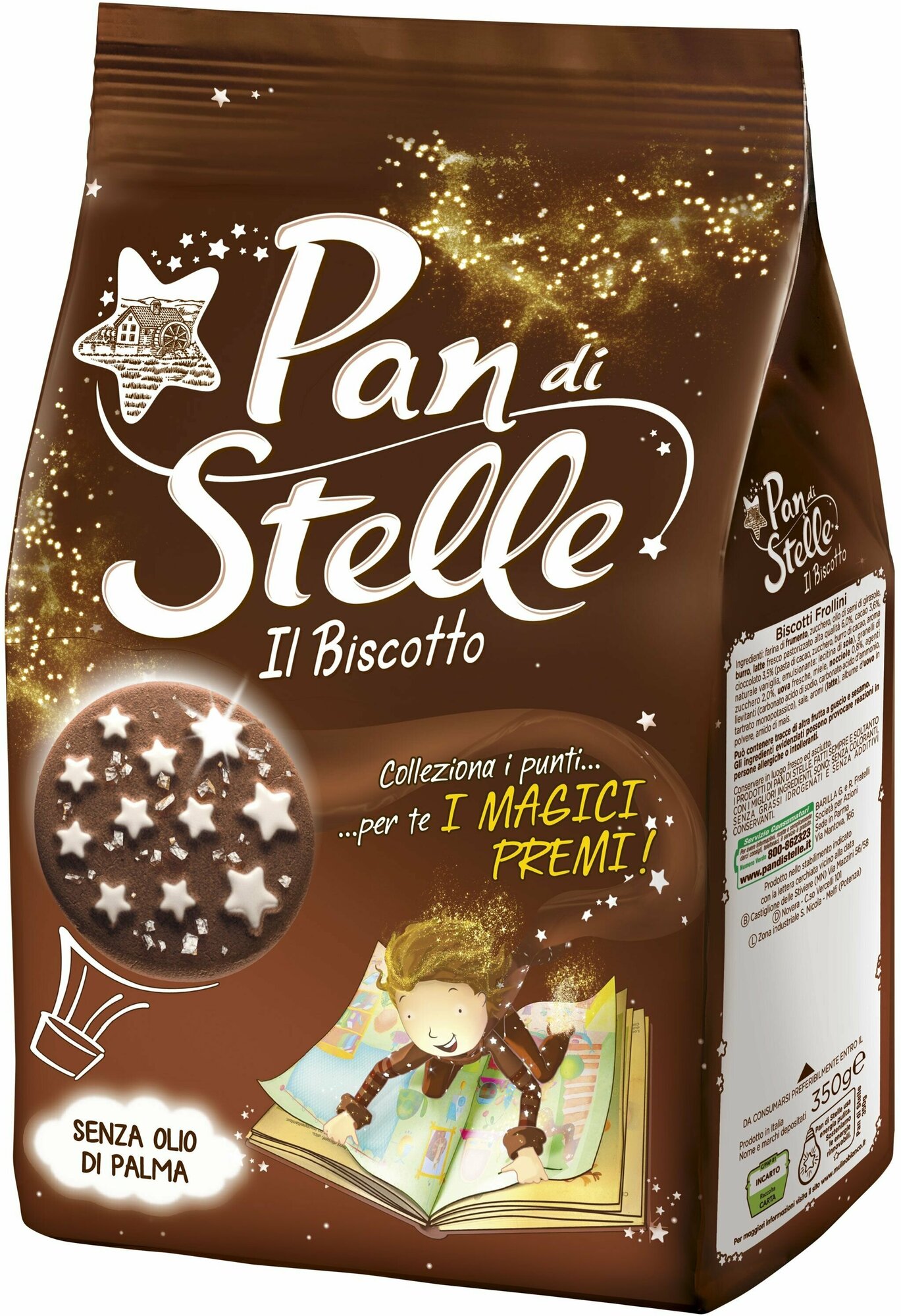 Mulino Bianco Печенье Pan di Stelle с какао и шоколадом, 350 г, 2 уп - фотография № 5