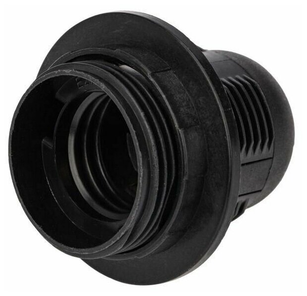 Rexant Патрон пластиковый термостойкий подвесной с кольцом E27 черн. Rexant 11-8826 - фотография № 3