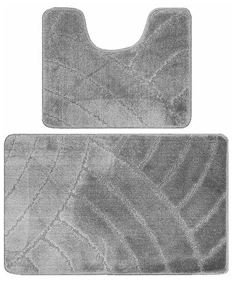 Комплект ковриков для в/к BANYOLIN CLASSIC из 2 шт 55х90/55х45см (серый)