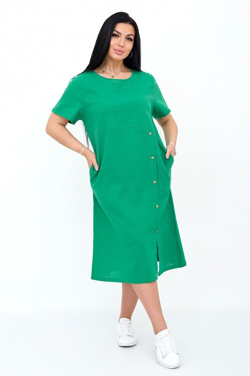 Платье Lika Dress, повседневное, прямой силуэт, до колена, размер 56, зеленый