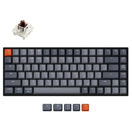 Клавиатура Keychron K2 Wireless White Backlight Light Grey Gateron G Pro Brown 799000₽