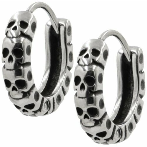 Серьги конго SILVARIE серый металлик 789₽