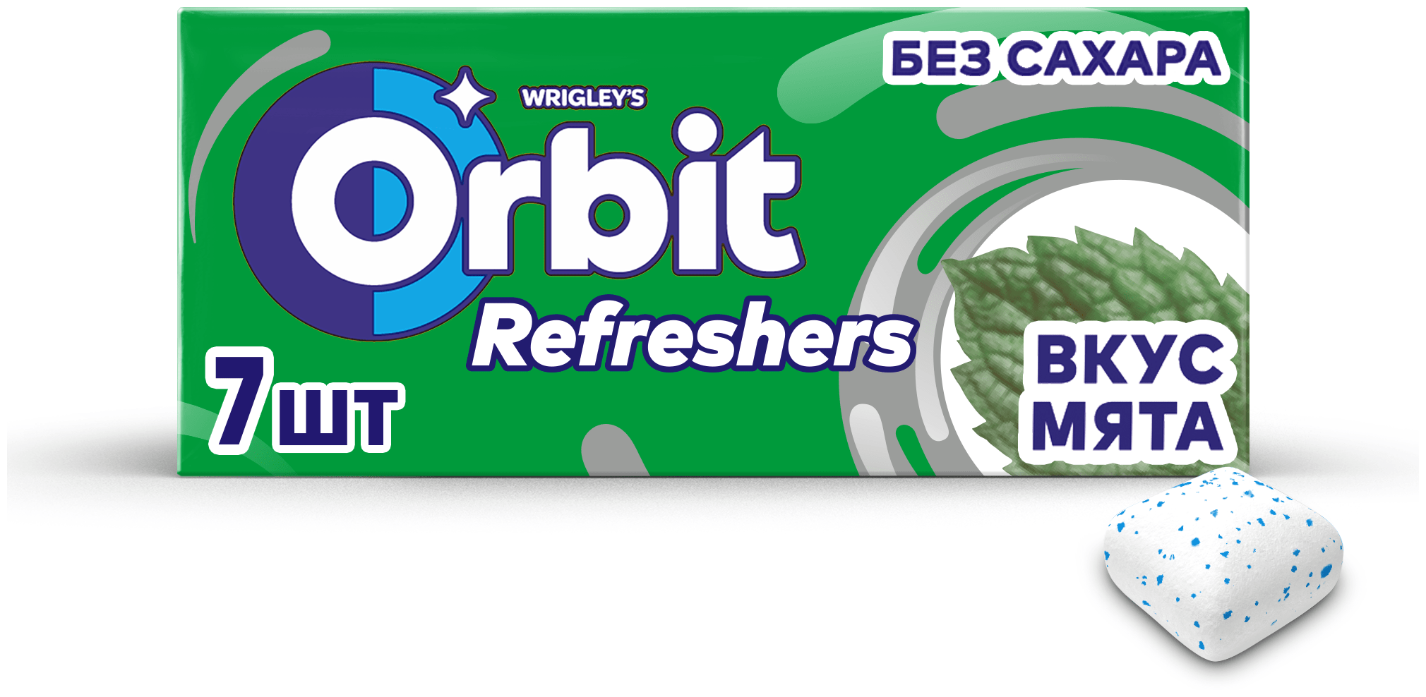 Жевательная резинка Orbit Refreshers мята, без сахара 16 г - фотография № 1