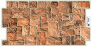 Панель ПВХ листовая Камень оранжевый 498х980х3 мм