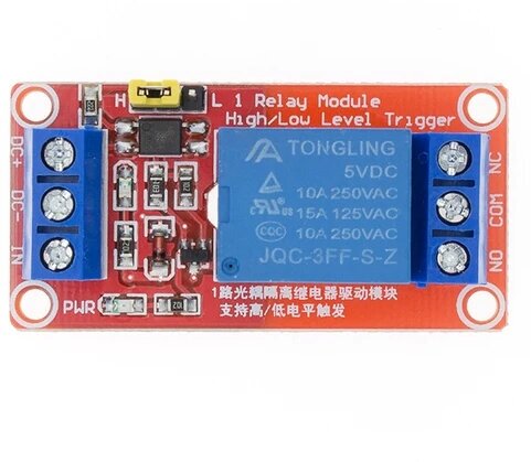 Одноканальный модуль с опторазвязанным электромагнитным реле 5 В, 10 А, NO-NC контакты, 1 шт.