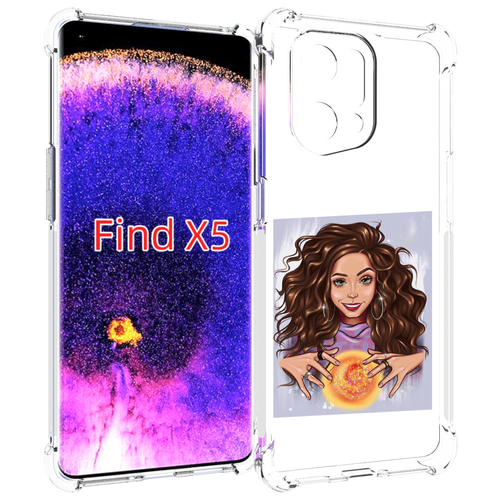 Чехол MyPads девушка-волшебница для Oppo Find X5 задняя-панель-накладка-бампер