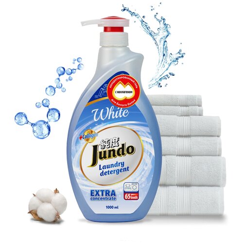 Jundo «White» Концентрированный гель для стирки Белого белья (78 стирок),Запасной блок, 1200 мл