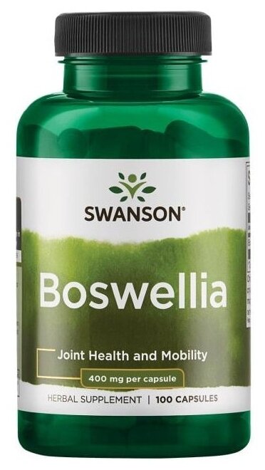 Капсулы SWANSON Boswellia, 100 г, 400 мг, 100 шт.