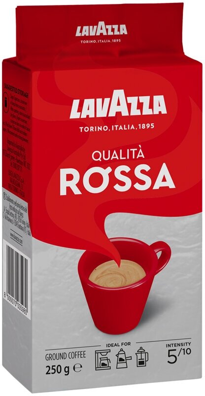 Кофе молотый Lavazza Qualità Rossa, 250 г, вакуумная упаковка
