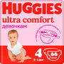 Huggies подгузники Ultra Comfort для девочек 4 (8-14 кг)