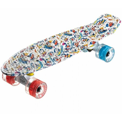 круизер пенни борд pnb 15 22 513 Пенни Борд Fish Skateboards 22 56 см со светящимися LED колесами