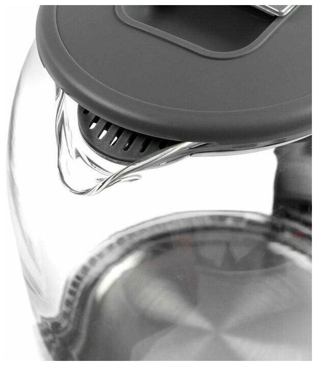 Чайник SAKURA SA-2709G PROMO, 1,8л, 1800Вт, стекл. корпус, подсветка, темно-серый - фотография № 3