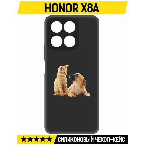 Чехол-накладка Krutoff Soft Case Лучшие друзья для Honor X8a черный чехол накладка krutoff soft case лучшие друзья для honor x9b черный