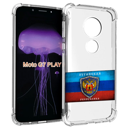 Чехол MyPads герб флаг ЛНР-1 для Motorola Moto G7 Play задняя-панель-накладка-бампер чехол mypads герб флаг лнр 1 для honor play 30 plus задняя панель накладка бампер