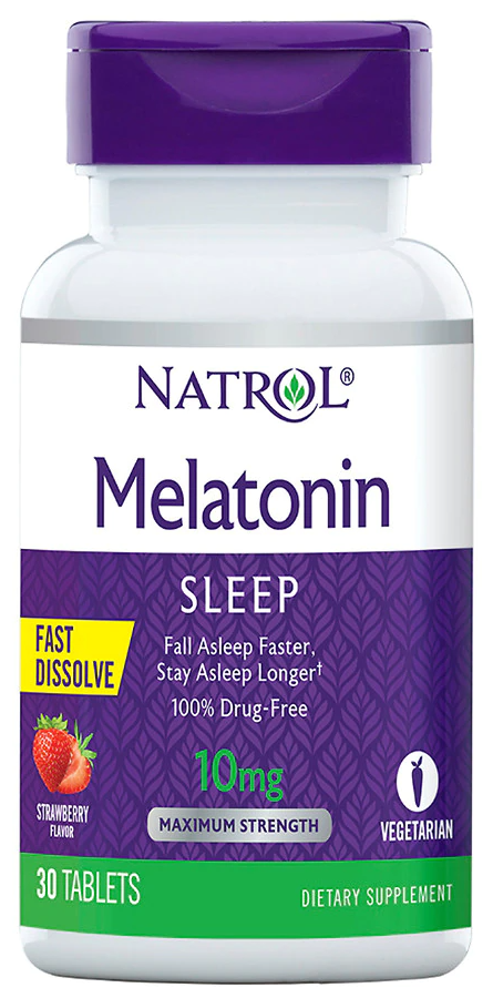 Natrol Melatonin Fast Dissolve Strawberry 10  30  / 