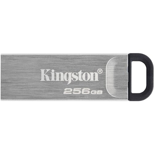 Флеш-накопитель Kingston DataTraveler Kyson 256GB USB 3.2 серый (DTKN/256GB) память usb3 0 flash drive 32gb kingston datatraveler kyson до 200 мб сек [dtkn 32gb]