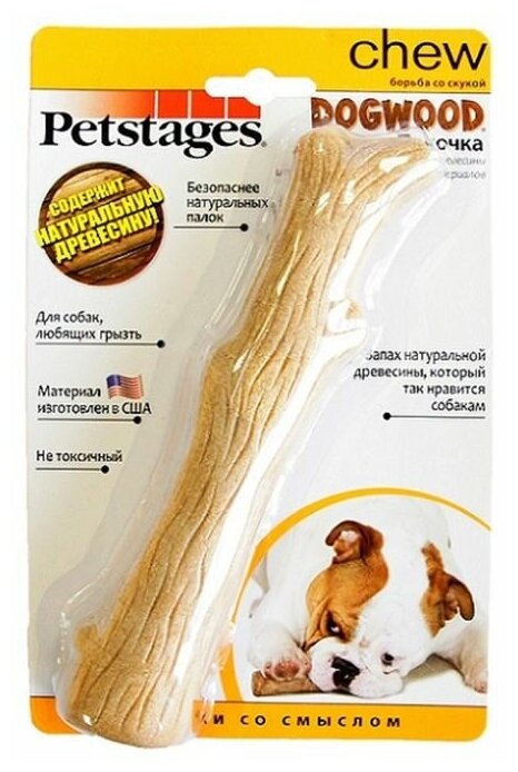 Petstages игрушка для собак Dogwood палочка деревянная 18 см средняя - фотография № 19