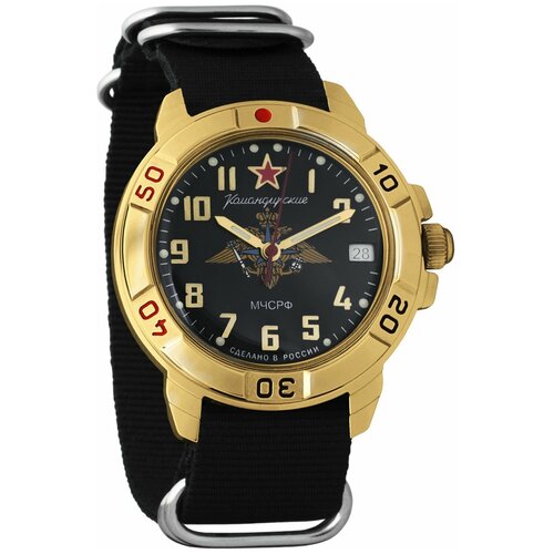 Наручные часы Восток Командирские, черный наручные часы восток командирские механические командирские 439639 black red красный