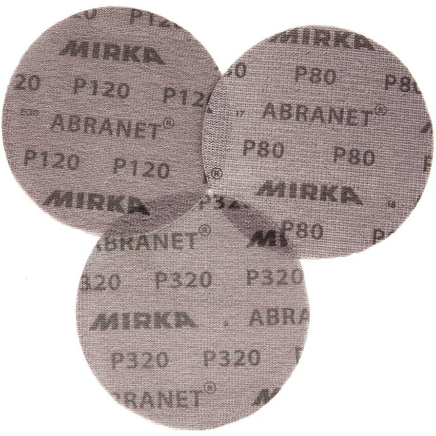 Шлифовальный круг сетчатый Mirka Abranet P360 150 мм.