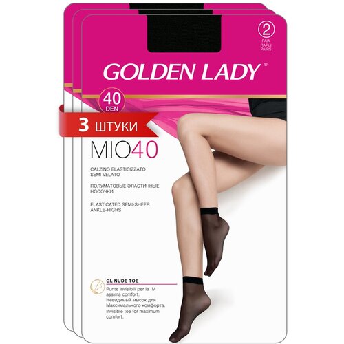 Носки Golden Lady, 40 den, 6 пар, размер 0 (one size) , черный