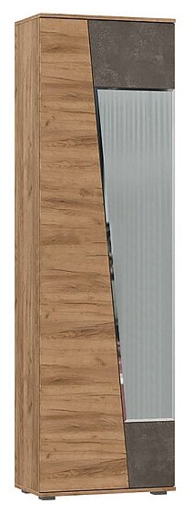 Шкаф Миф Соренто 2-х створчатый дуб крафт / бетон темный Двухдверный 60х35.4х200.6 см - фотография № 1